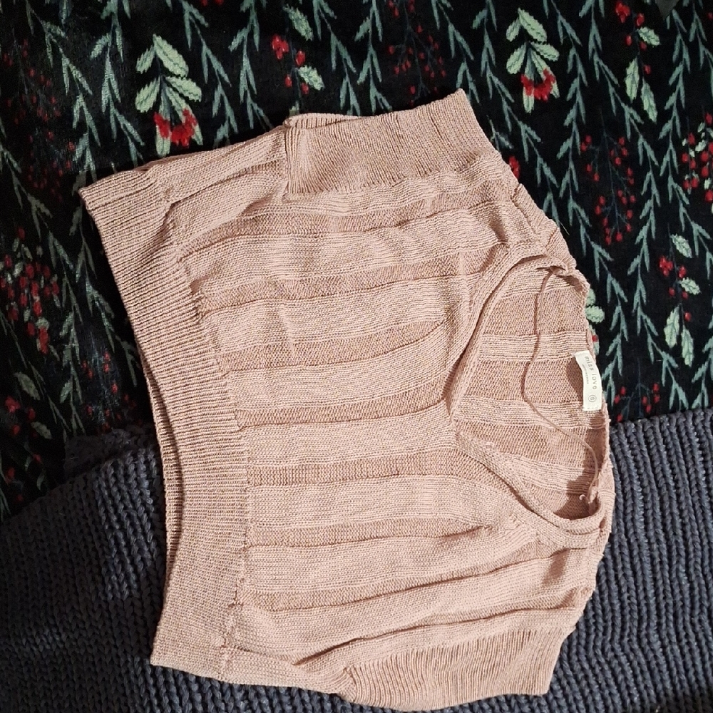 Miss Love Mauve Ribbed Knit Crop Top